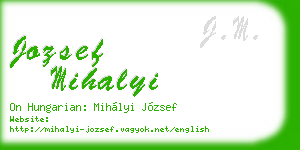 jozsef mihalyi business card