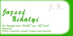 jozsef mihalyi business card